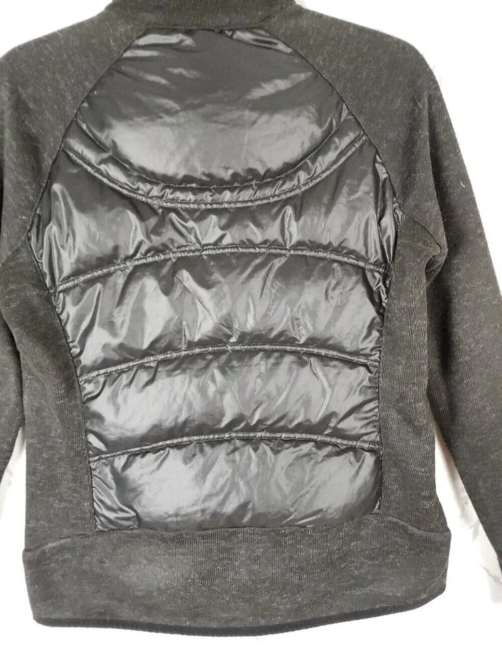 Michael Michael Kors Black Down Filled Quilted Puffer Sweater Jacket